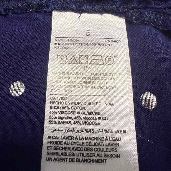 Old Navy Womens Sleeveless Polka Dot Top Size L Button Classic Preppy Minimalist - Picture 5 of 6